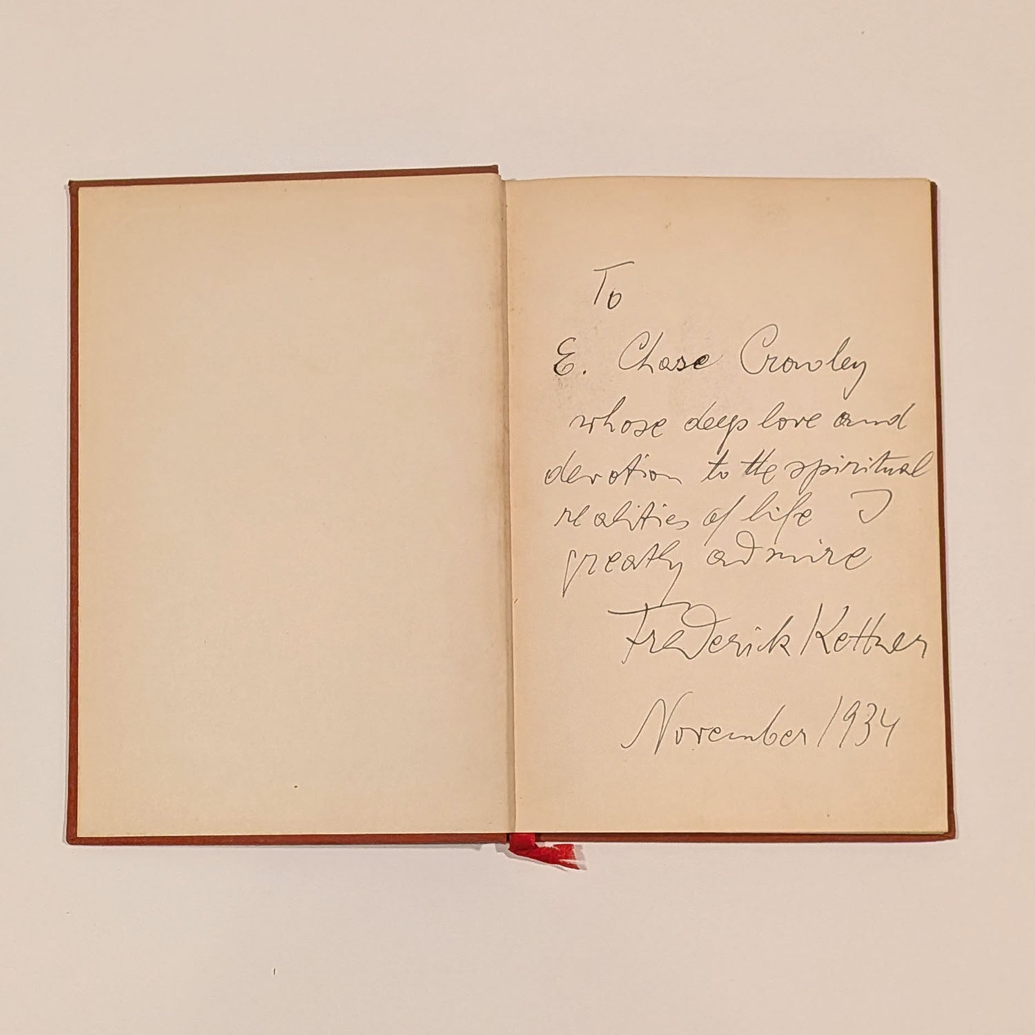 Back To The Nameless One, Frederick Kettner, 1934, First Edition, Signed!