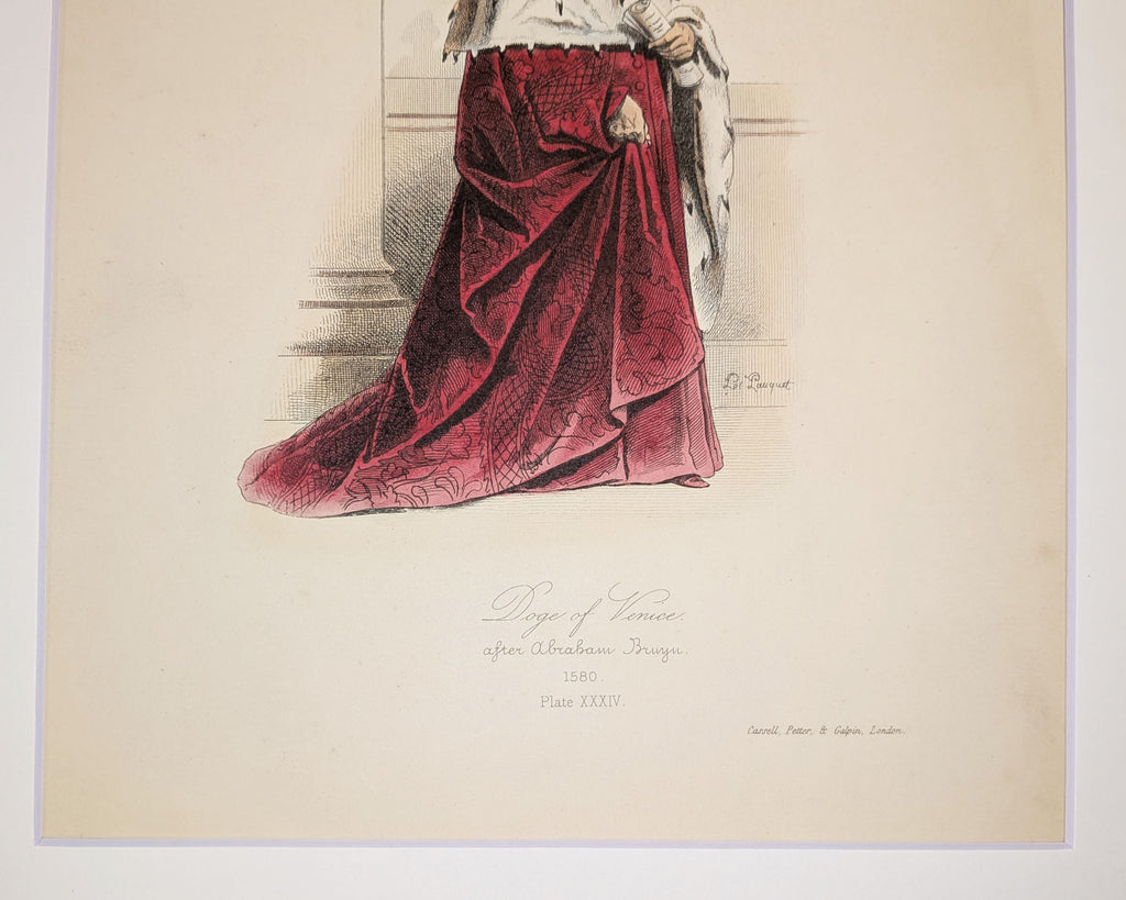 Doge of Venice | Hand-Colored Engraving by Hippolyte Pauquet | C. 1868