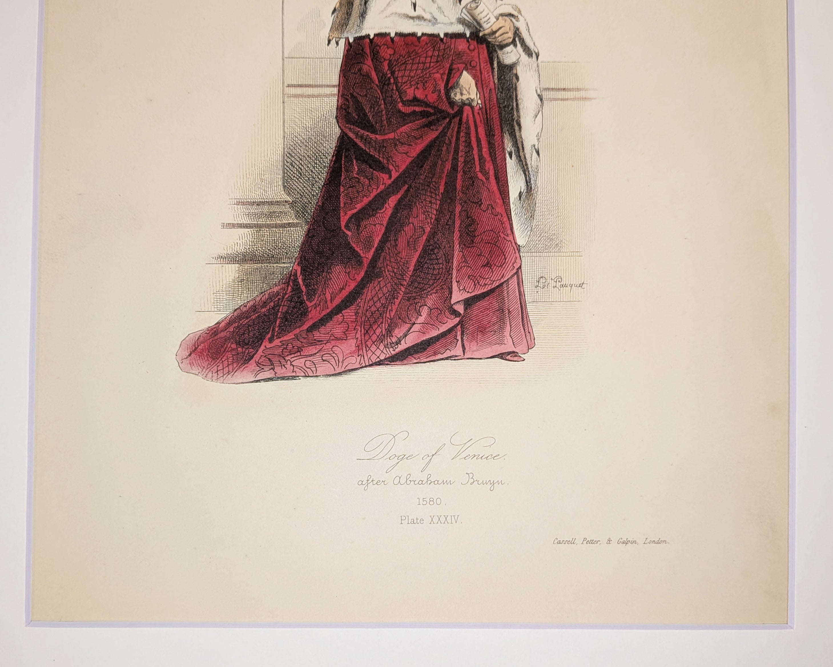 Doge of Venice | Hand-Colored Engraving by Hippolyte Pauquet | C. 1868