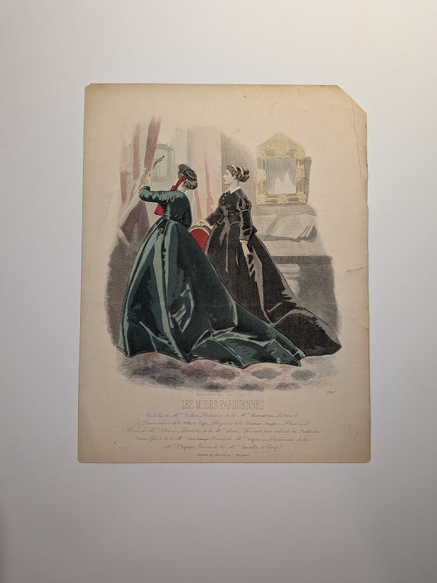 Les Modes Parisiennes | Hand-Colored Fashion Plate by Adèle-Anaïs Toudouze | C. 1866