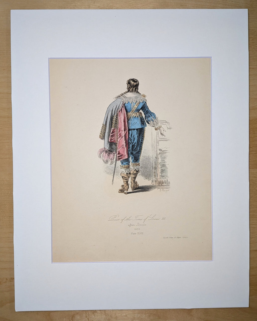 Peer of the Time of Louis XIII | Hand-Colored Engraving by Hippolyte Pauquet | C. 1868