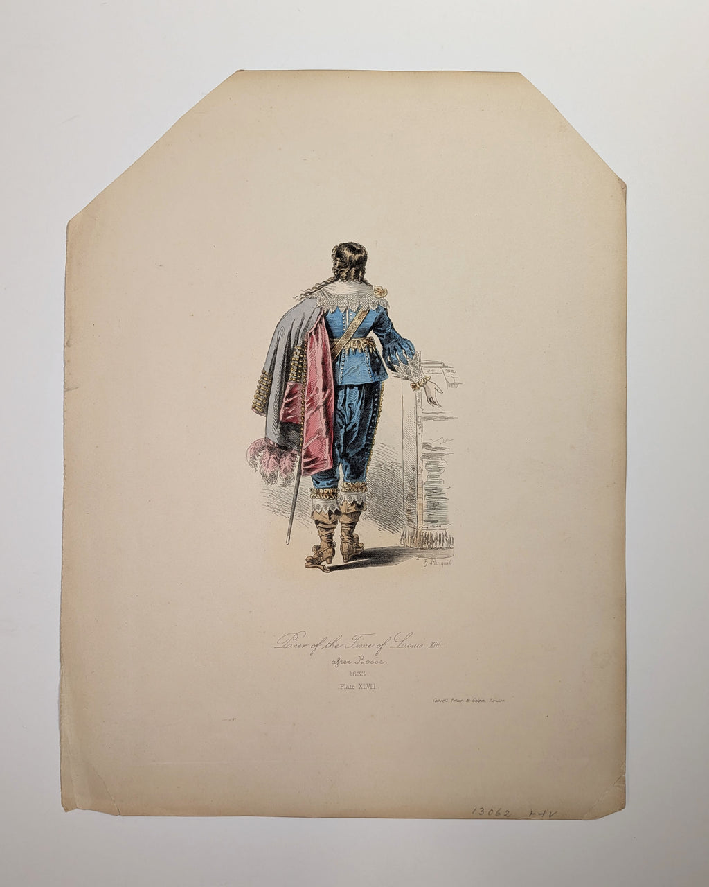 Peer of the Time of Louis XIII | Hand-Colored Engraving by Hippolyte Pauquet | C. 1868