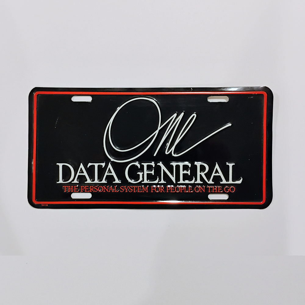 Data General One License Plate 1984