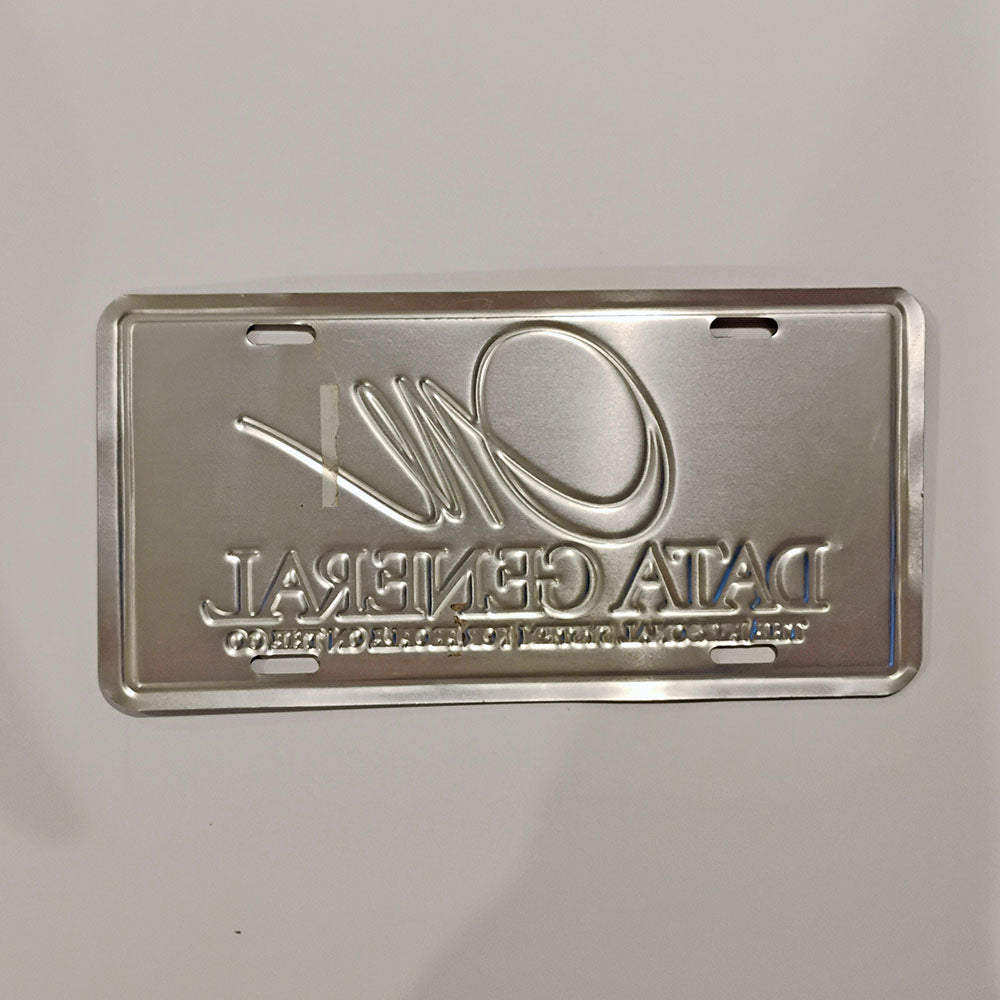 Data General One License Plate 1984