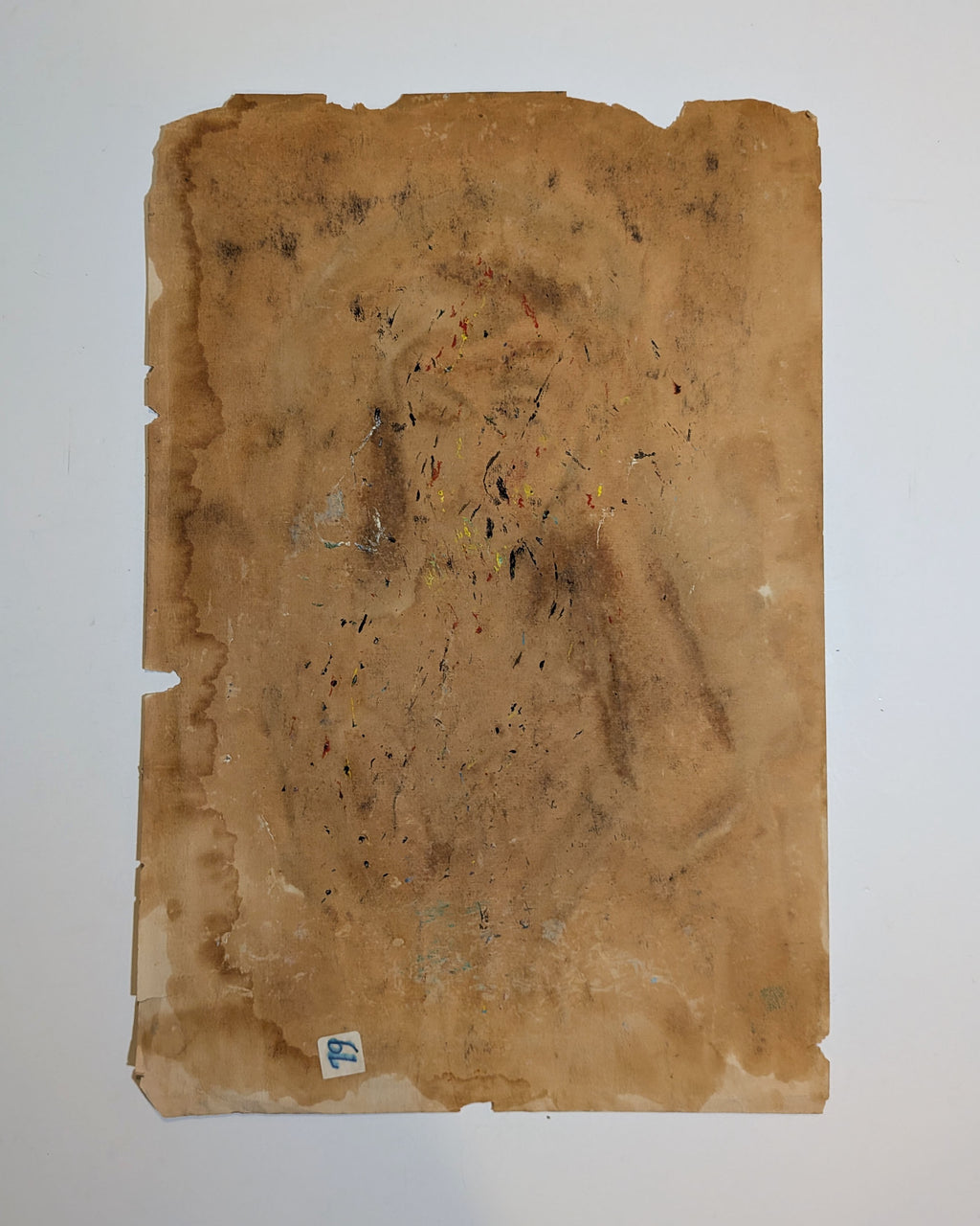 Vintage Mid-Century Expressionist Woman Portrait Oil Painting on Paper Impasto