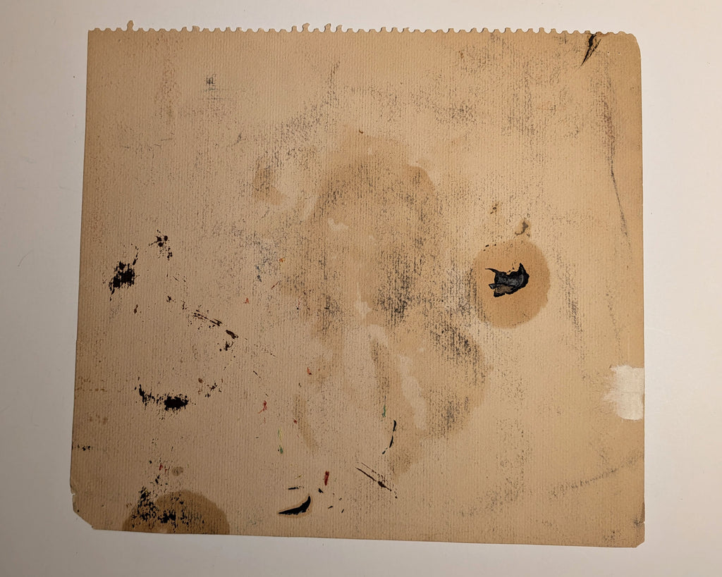 Vintage Expressionist Portrait of Woman, Oil on Paper, Inscribed 'ca. 1947'
