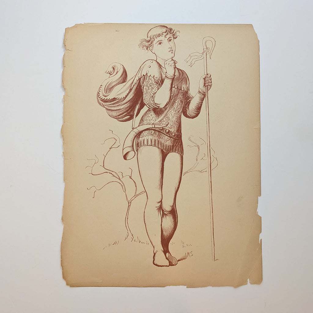 John Moyr Smith - 1882 Print - "Blow, Blow, thou Winter Wind" Shakespeare