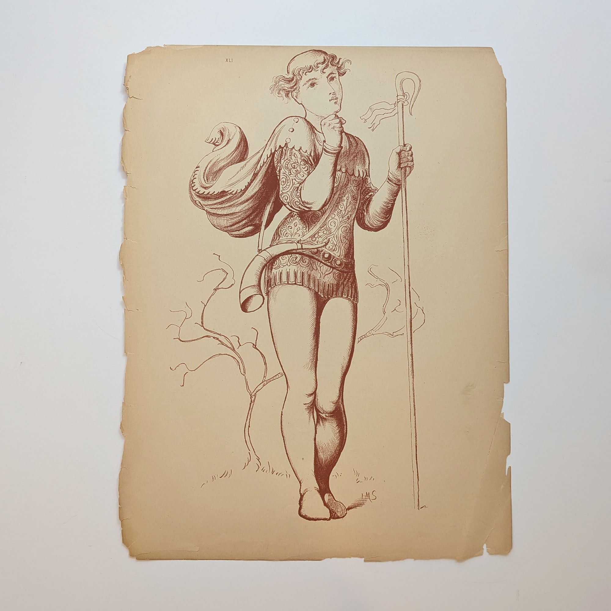 John Moyr Smith - 1882 Print - "Blow, Blow, thou Winter Wind" Shakespeare