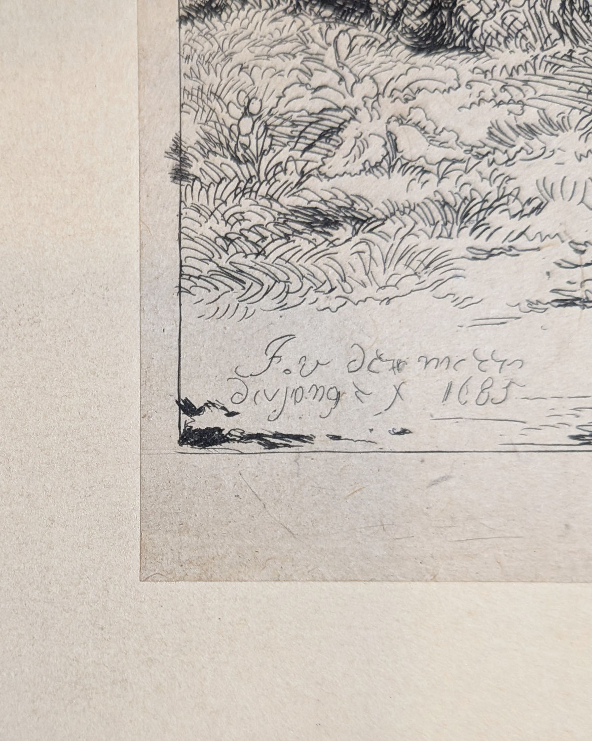 Jan van der Meer the Younger (Dutch, 1656–1705) Ewe with Two Lambs 1685 Etching