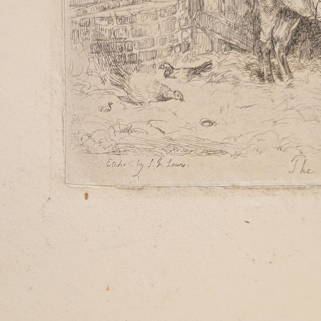 The Interior of a Shed (Donkey) | John Frederick Lewis Engraving | 1826