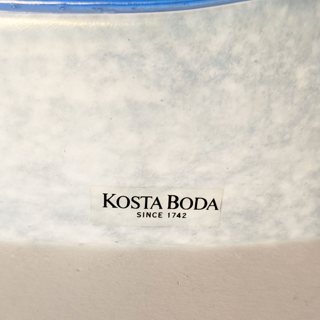 Kosta Boda "Galaxy Blue" 10.5" Large Bottle Vase, Bertil Vallien, Signed 48075