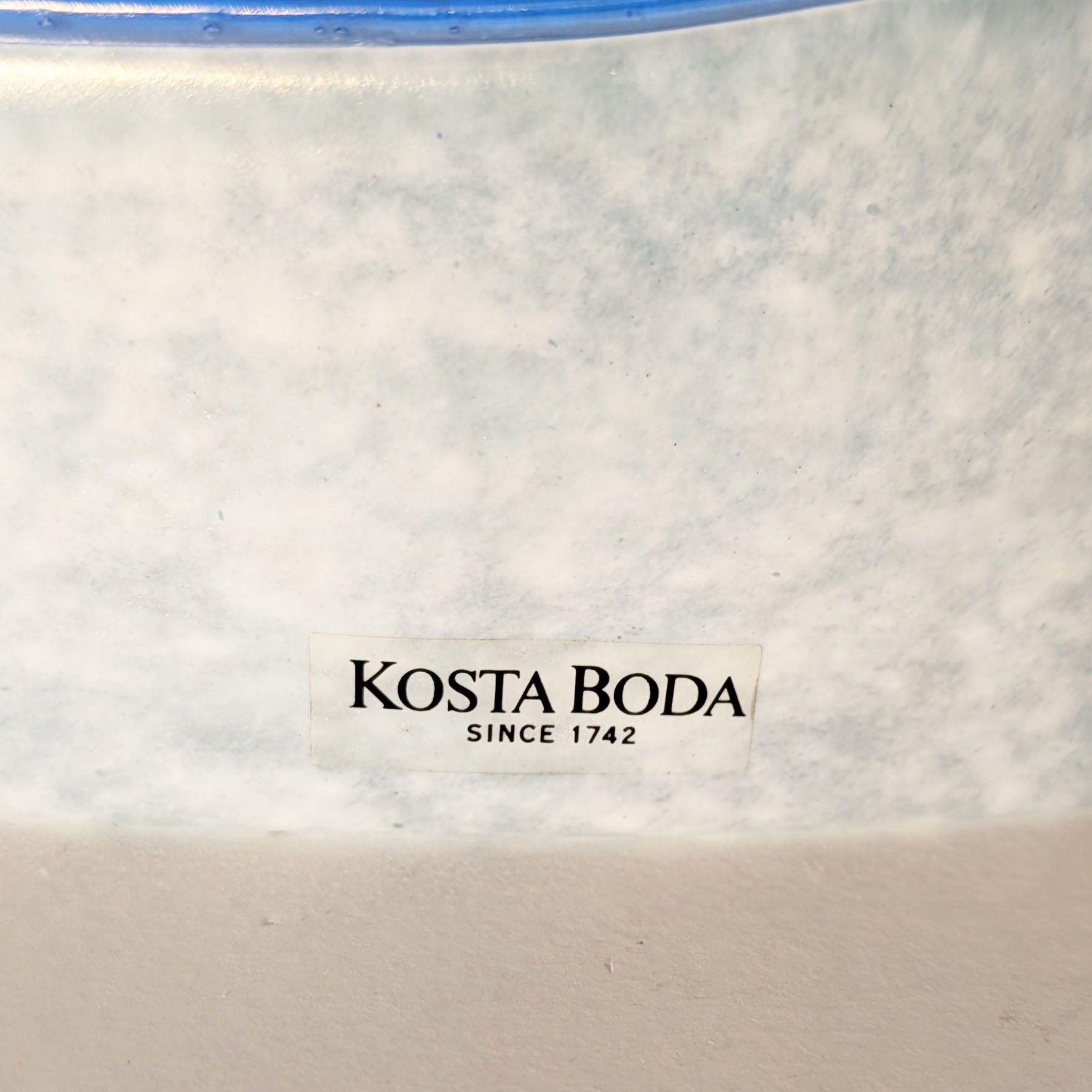 Kosta Boda "Galaxy Blue" 10.5" Large Bottle Vase, Bertil Vallien, Signed 48075