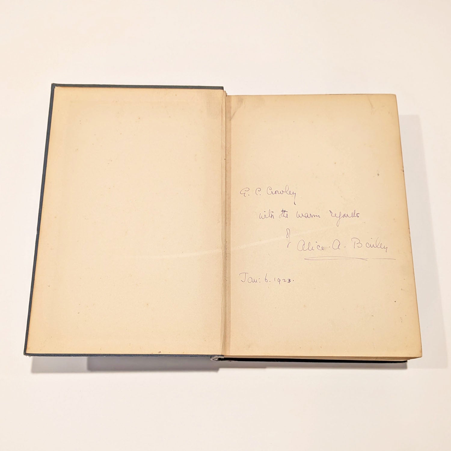 Letters on Occult Meditation by Alice A. Bailey, 1922 First Edition, Signed!