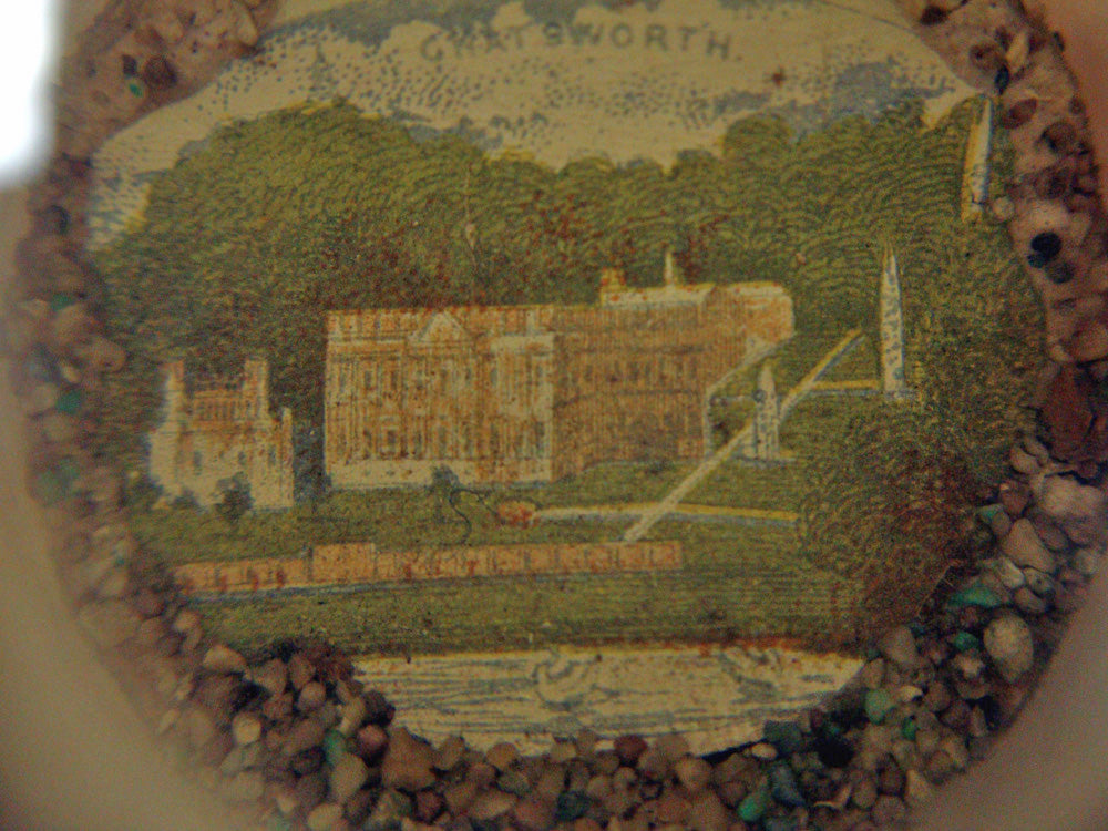 Antique Alabaster Peep Egg - Matlock England c. 1880