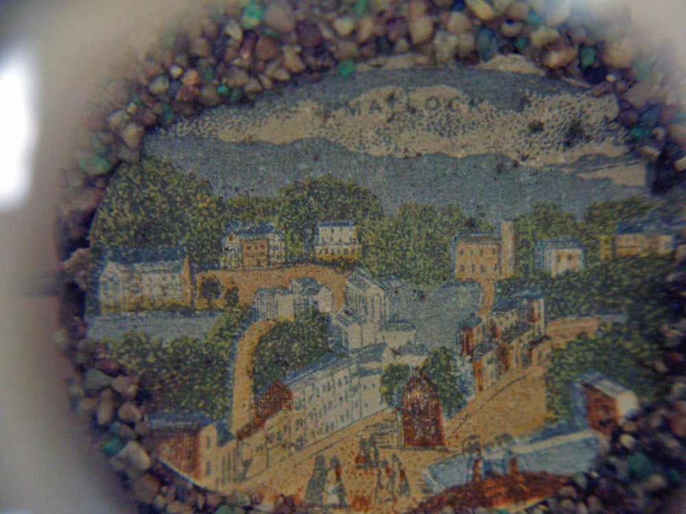 Antique Alabaster Peep Egg - Matlock England c. 1880