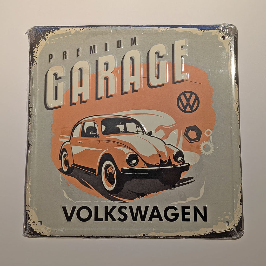 Premium Garage Volkswagen Tin Metal Garage Sign 12" x 12"
