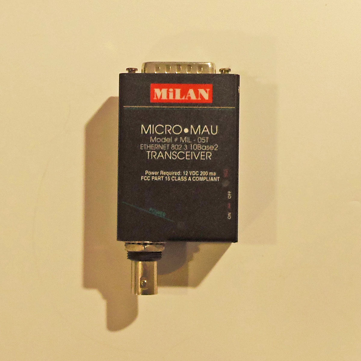 MiLAN MICRO-MAU Model ML-05T Ethernet 802.3 10Base2 Transceiver