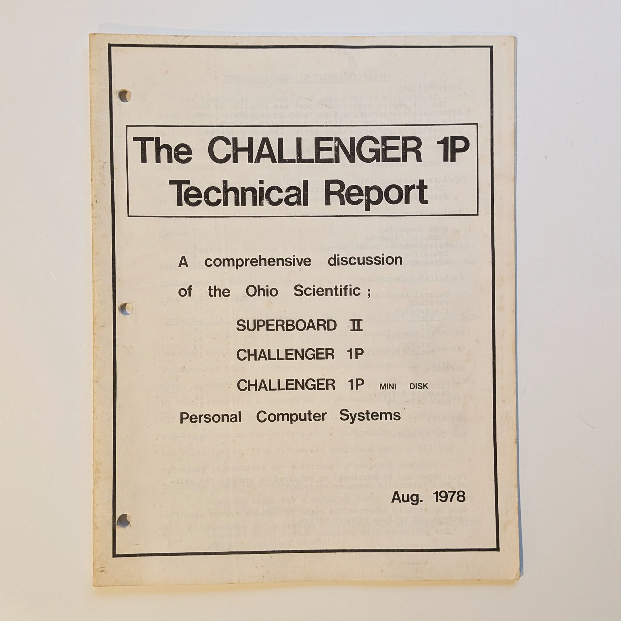 Ohio Scientific (OSI) Challenger 1P (C1P) 1980 Working with Original Manuals!