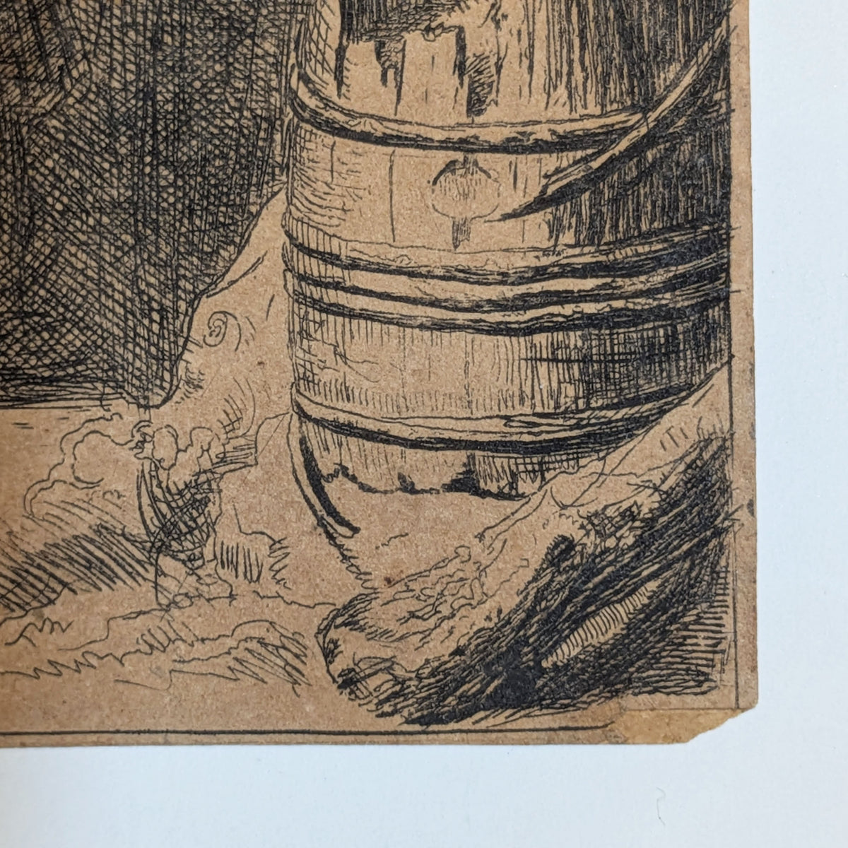 17th C. Etching After Rembrandt - The Rat Catcher - C.J. Visscher Pub. State